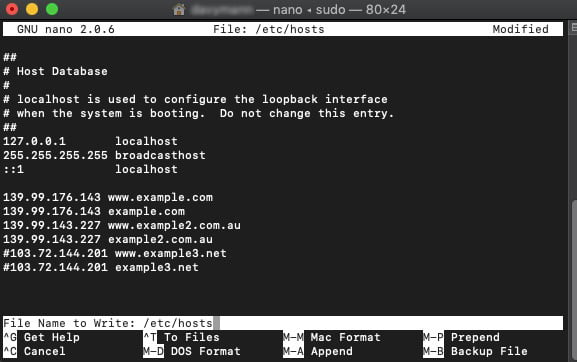 How to Change Localhost File on Mac
