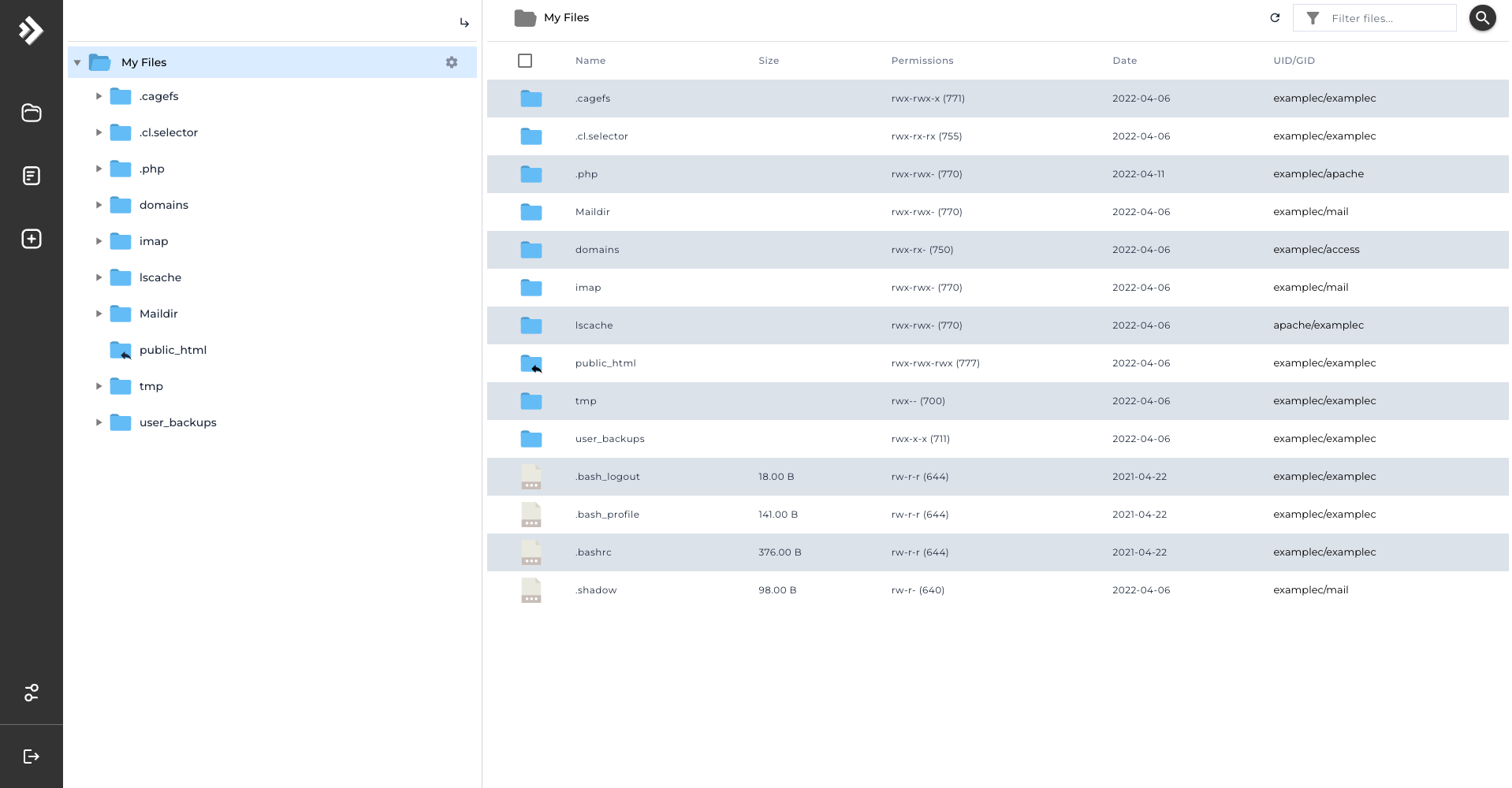 DirectAdmin: File Manager