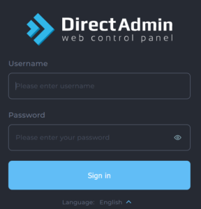 DirectAdmin Control Panel Login