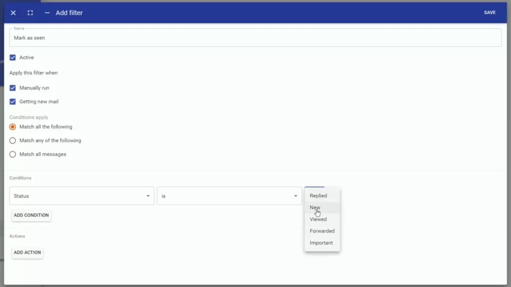 Feature: Conditions and Actions